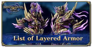 Cosmetic layered armor for your palamute and palico. List Of Layered Armor Transmog And How To Unlock Monster Hunter Rise Mhr Mh Rise Game8