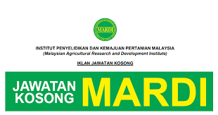 Institut penyelidikan dan kemajuan pertanian malaysia (mardi) (inggeris: Jawatan Kosong Di Institut Penyelidikan Kemajuan Pertanian Malaysia Mardi Jobcari Com Jawatan Kosong Terkini