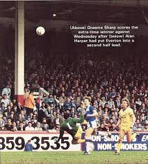 A win for one team, a win for the other team or a draw. Everton 2 Sheffield Wed 1 In April 1986 At Villa Park Alan Harper Puts Everton Infront With This Chip Over The Keeper I Sheffield Wednesday Everton Villa Park