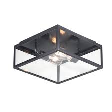 Maxim 30098cl Catalina 2 Light 13 Wide Outdoor Flush Mount Square Ceiling Fixture Walmart Com Walmart Com