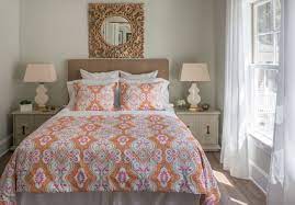 It is a little cooler and perfect for the kind of space that had little pops of color! Mondavihome Guest Bedroom With Benjamin Moore S Walls Aura Matte Titanium 2141 60 Ceiling Aura Matte Paper White Oc 55 Lowcountrylife