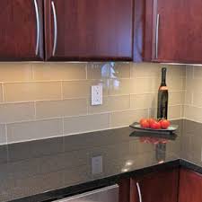 cream beige glass subway tile in almond