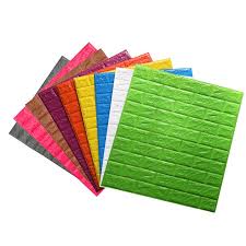 Xốp dán tường giả gạch 3d - khổ lớn 70x77cm mẫu mới chống va đập bền hình