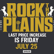 🎟️ Don't wait! The FINAL ticket price increase for Rock The Plains is  happening Friday, July 25! Lock in your tickets now before prices go up!  You don't want to be the