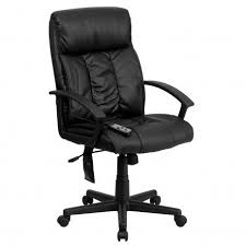 High Back Massaging Black Leather Executive Office Chair Black Office Chair Swivel Office Chair Leather Office Chair