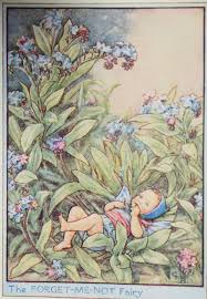 Flower Fairy Printthe Forget Me Not Fairyby Etsy Flower Fairies Fairy Art Baby Fairy