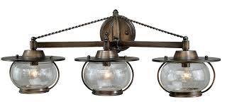 3 Light Western Rustic Vanity Light