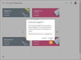 In the top right of the class card, click the class menu (indicated by the three vertical dots) 4. Archive And Delete A Class In Google Classroom Customguide