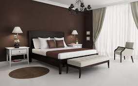 Contemporary Dark Brown Master Bedroom Design Ideas With White Color Combination That Fits On The Floor Deco Chambre A Coucher Deco Chambre Marron Deco Chambre