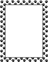 Black Paw Prints Blank Chart Dog Theme Paw Print Classroom
