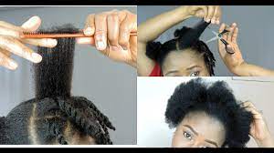 Do you trim your own natural hair or do you usually have someone else do it for you? How To Trim Natural Hair Yourself Diy Youtube