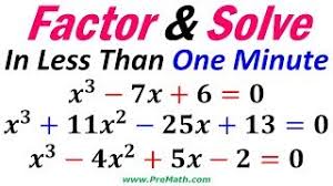 Factoring over complex numbers is a free online tool that solves factoring polynomials over complex numbers. How To Solve Non Factorable Cubic Equations