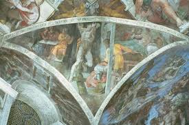 This jigsaw puzzle measures an astounding 126.5 x 61.75 when complete. Sistine Chapel Ceiling Haman Spandrel Reproductions Of Famous Paintings For Your Wall