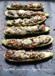 Living Healthy Check Out This Healthy Vegetable And Quinoa Stuffed Zucchini Recipe Food Recipes Whole Food Recipes