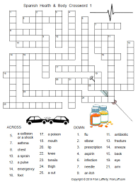 Crossword puzzles printable spanish are fun for studying how to understand phrases. Spanish Body And Health Franlaff Com
