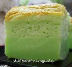 Banyak resep kue bolu namun resep kue bolu kali ini dengan aroma pandan. Ly S Kitchen Ventures Magic Pandan Custard Cake Magic Cake Recipes Asian Cake Custard Cake