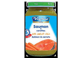 Halal Baby Food Jars By Vitameal Baby Salmon Carrots Baby Food Recipes Baby Food Jars Halal Recipes