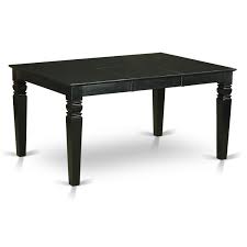When does white dining room set come out on amazon? Wet Blk T Weston Rectangular Dining Table With 18 In Butterfly Leaf In Black East West Furniture