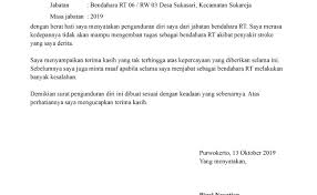 Kepada bapak ketua lembaga pendidikan di desa somodaran solo di tempat. Contoh Surat Pengunduran Diri Kepala Sekolah Tk Berbagi Cute766