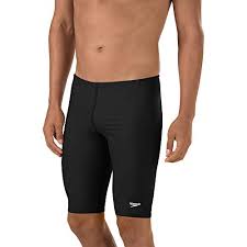 speedo mens swimsuit solid jammer powerflex eco 32 new black