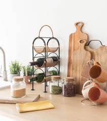Multicoloured Earthenware Mugs X4 And Metal Stand Maisons Du Monde En 2020 Porte Bouteille Metal Noir Maison Du Monde