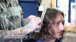 This is a hairstyle for the men with beautiful to perfect lower faces. How To Cut And Style Curly Hair For Men Collar Length Curls Youtube