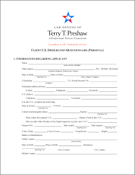 Search for small business for matching templates. Client Questionnaire Personal U S Law Offices Of Terry T Preshawlaw Offices Of Terry T Preshaw