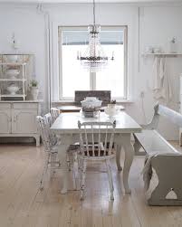I Like The Low Back Chairs But Not Too Low I Like The Bench With A Back By The Window Because There Rustic Kitchen Tables Shabby Chic Kitchen White Interior