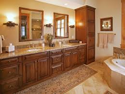Master Bathroom Ideas Photo Gallery Master Vanity With Tall Linen Cabinet At The End Bathroom Photos Bathroom Remodel Shower Bathroom Remodel Small Shower
