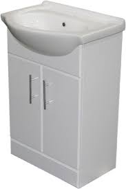 Roma 550mm White Vanity Unit With One Piece Ceramic Basin Fully Assembled This Vanity Unit Is Pre Built In T White Vanity Unit Vanity Units High Gloss White
