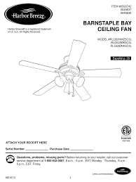 Most ceiling fans are made up of a few main parts: Harbor Breeze Rlg52nwz5c3l Install Manual Pdf Download Manualslib