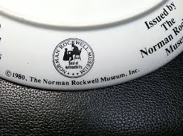 1980 Christmas Plate by Norman Rockwell "Checking His List" Limited edition  #6