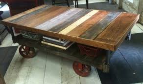 Industrial Storage Trolley On Wheels Cart Coffee Table Coffee Table Industrial Coffee Table
