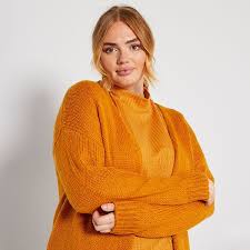 Un grand choix de produits mode à découvrir sur kiabi. Gilet Long Grosse Maille Grande Taille Femme Ocre Kiabi 12 00