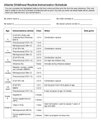 It's preferable for you to have the pfizer/biontech or moderna vaccines, which are not available at all vaccination sites. Alberta Vaccination Schedule Fill Online Printable Fillable Blank Pdffiller