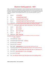 Chemistry electron configuration worksheet answer key. Electron Configurations Worksheet Practice Worksheets Electron Configuration Practices Worksheets Chemistry Worksheets