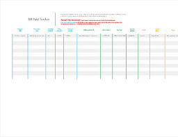 Content updated daily for tracking templates Bill Paid Tracker