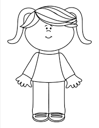 Black And White Children Clipart Girl Child Clipart Black And White Clipartxtras Girl Outlines Clip Art Library Little Girl Cartoon