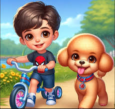 Beautiful Watercolor Painting of a Man and His Dog in Nature