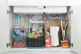 organizing under the kitchen sink