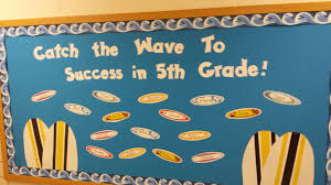 Catch The Wave To Success Back To School Bulletin Boards School Bulletin Boards Bulletin Boards
