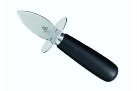 Le pradel, la production du couteau pradel débuta en 1867. Couteau A Huitres Triangle Lame Inox Manche Laque Noir