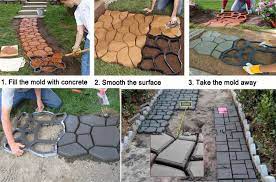 How to build a flagstone patio. Diy Garden Pavement Mold Walkway Yard Path Concrete Paving Cement Molds Moulds Yard Garden Outdoor Living Garden Decor