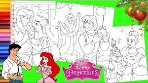Print a whole bunch of these great coloring sheets and use them on christmas on a snowy day. Coloring Disney Christmas Aladdin Jasmine Eric Ariel Cinderella Coloring Pages For Kids Youtube