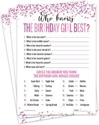 Also, see if you ca. Amazon Com 30 Who Knows The Birthday Girl Best Game Cards For Child Or Teen Fun And Easy Game For Party Or Sleepover Girl Birthday Supplies Activity Decorations Toys Games