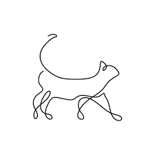 Free cat lines 1 by sizzleshorts.deviantart.com on @deviantart. Cat One Line Drawing Vector Illustration Minimalism Style 1957156 Vector Art At Vecteezy