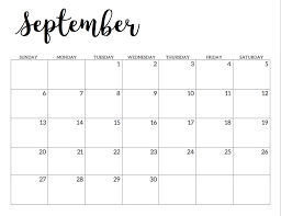 Black And White Calendar 2020 September 2020 Calendar Printable Free Template Paper Trail Design Calendar Printables Monthly Calendar Printable Paper Trail