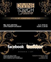 That's why quality business cards are essential to anyone who wants to make a great first impression and promote a professional identity. Divine Touch Salon Business Card Design Salon Business Cards Design Salon Business Cards Business Card Design