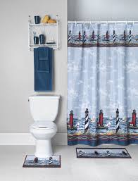 Not only bathroom decor lighthouse, you could also find another pics such as ocean bathroom decor, beach bathroom decor, orange bathroom decor, girls bathroom decor, lighthouse. Fingerhut Lighthouse Complete Bath Set