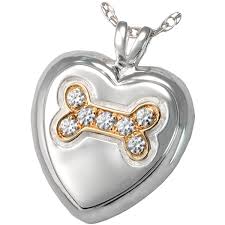Pet memorial cremation jewelry pendants are versatile as well as individual. Dog Bone Heart With Stones Pet Cremation Jewelry Memorial Gallery Pets